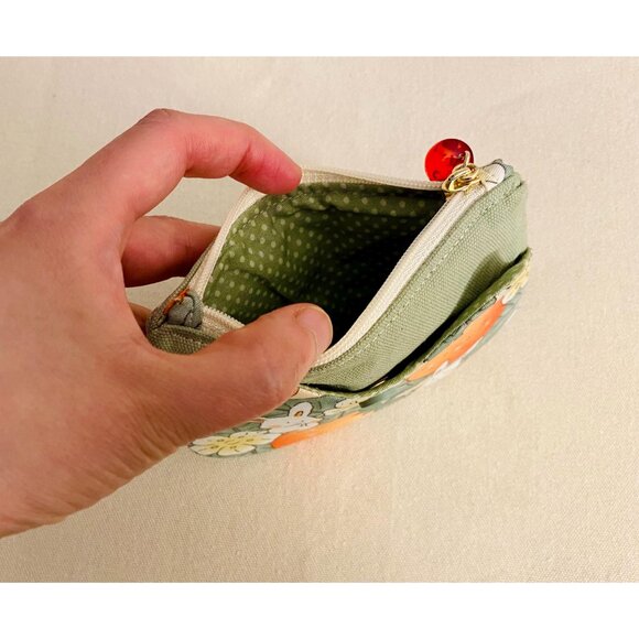 Kitty shape Pouch, Organizer Bag, Cute lotus girl Print, Gift for Cat Lovers - Picture 5 of 9